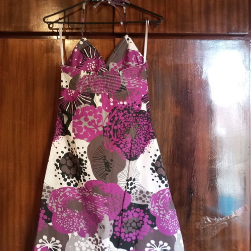 H&M midi backless dress like new with neck tie
