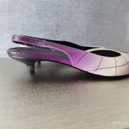 Purple kitten heels shoes size 36 like new