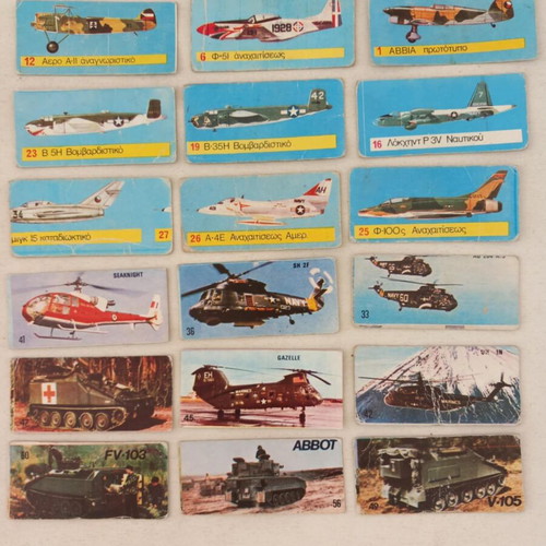 Machi 1970 stickers used, pack of 18 pieces