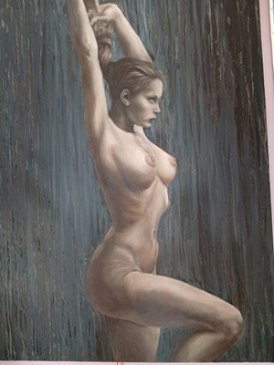 Oil painting on canvas 100x70 cm like new