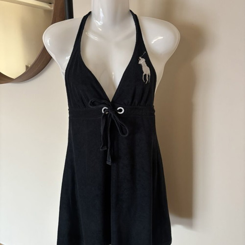 Ralph Lauren terry dress M like new, black, halter neck