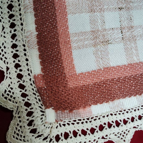 Tablecloth set 1.70x1.30, 0.80x0.80 centerpiece and 8 napkins new with handmade lace