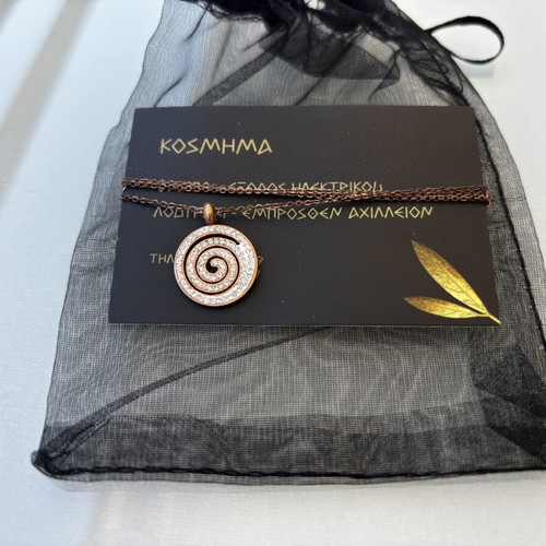 Necklace rose gold color with rhinestones new