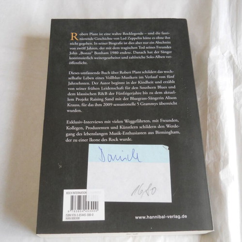 Robert Plant book used in German