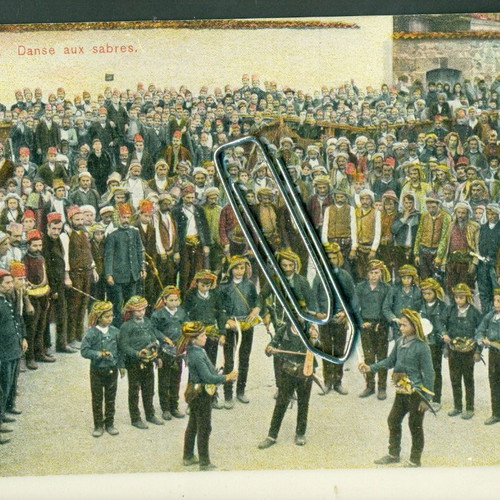 Old postcards Hellenism - Pontian musicians at event used