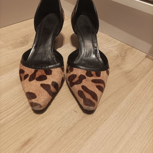 Animal print pumps used, vintage, Zara size 36, black and brown