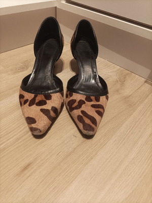 Animal print pumps used, vintage, Zara size 36, black and brown