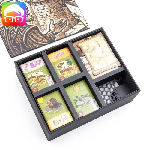 Caylus 1303 Insert Board Game Organizer with Sleeved Card Slots