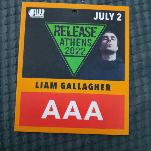 Liam Gallagher Release Athens 2022 card used in good condition