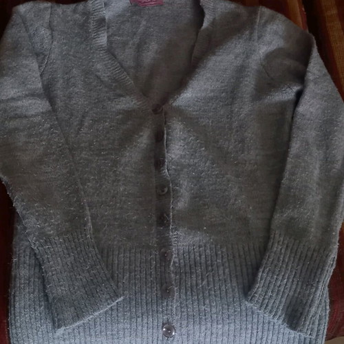 Wool cardigan gray like new, size S