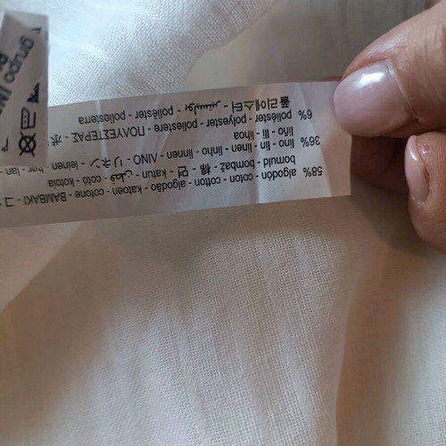 Zara white oversized shirt blouse S like new, linen blend