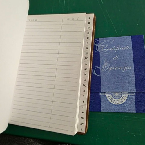 Leader Argenti luxury leather agenda with 925 silver lion head