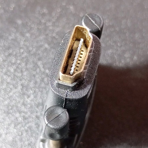HDMI female to DVI-D male adapter used