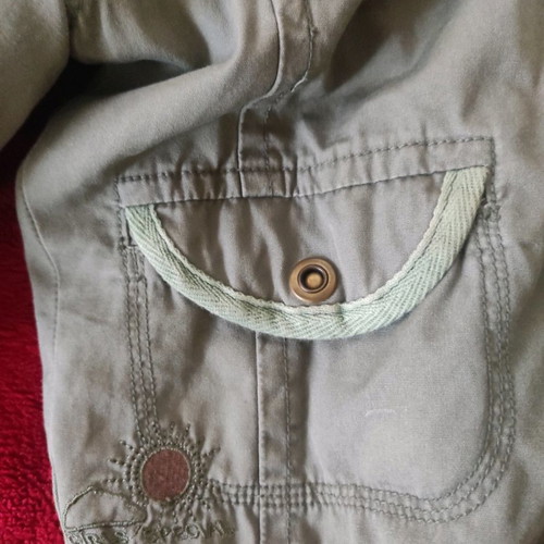 Short army jacket size S Splendid green