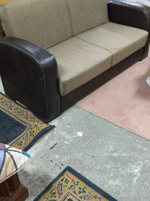 Sofa bed with storage used, two-seater 172x86 cm