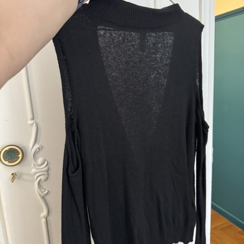 Souvenir backless knitted top like new, black, size S