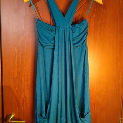 Petrol dress Desirée new, no small, size S