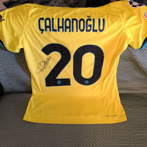 Inter Milan 2023 final jersey authentic, new, signed by Hakan Calhanoglu