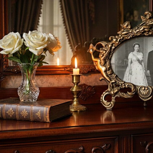 Vintage brass frames like new, set of 9 pieces