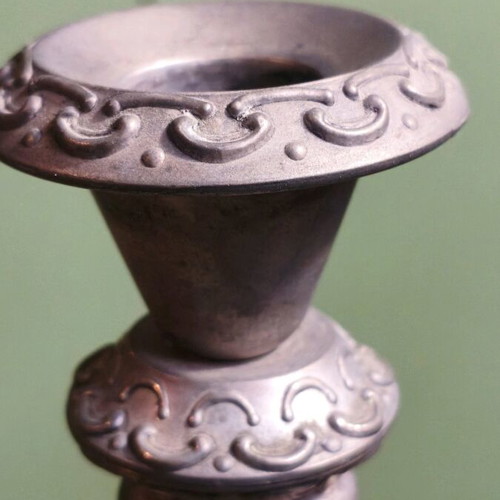 Vintage metal candlesticks set of 2 pieces 25cm like new