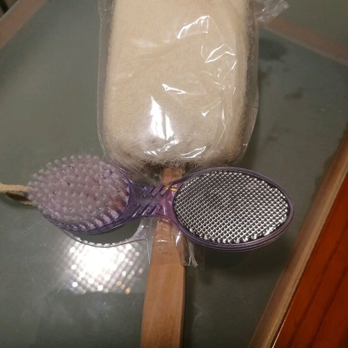 Back brush and multi-purpose heel brush like new
