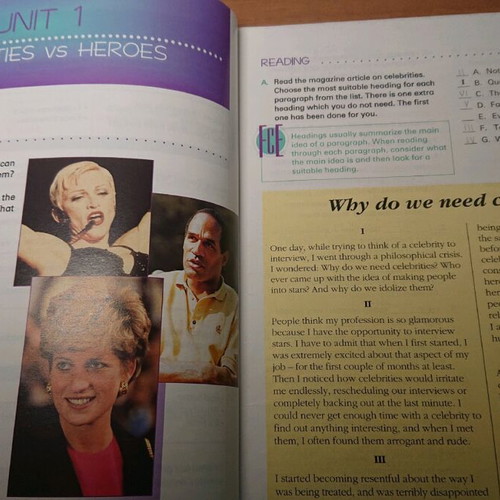 FCE Aiming High English language learning book used with notes