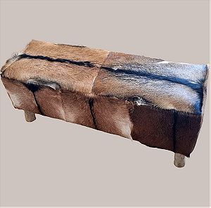 New Goat-Skin Upholstered Bench From Nepal - Νέος ταπετσαρισμένος πάγκος από δέρμα κατσίκας από το Νεπάλ