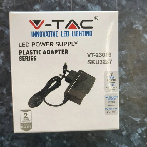 Led power supply plastic IP20 12V 18Watt VTAC VT-23019 new
