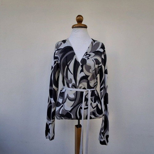 Pomodoro cardigan XL like new, white and grey