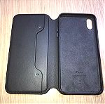  Γνήσια Δερμάτινη θήκη iPhone XS Μαύρη Max Leather Case Folio Black
