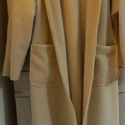 Beige coat like new, ankle length, very warm