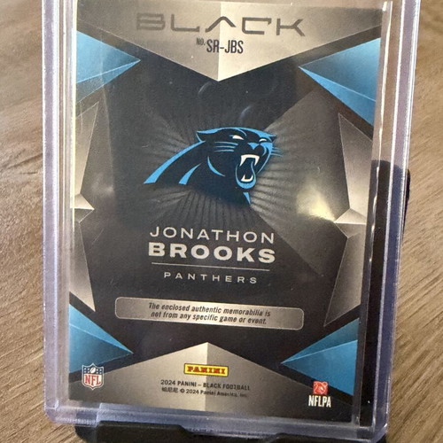 Jonathan Brooks Rookie Card Black Jersey Memorabilia /150 new