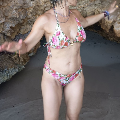 Vassia Kostara pink passion bikini set, medium bottom, XL top