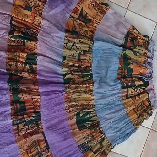 Boho maxi skirt patchwork from India