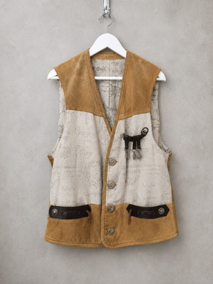 Spieth & Wensky vest used, genuine suede heritage alpine style, size 44