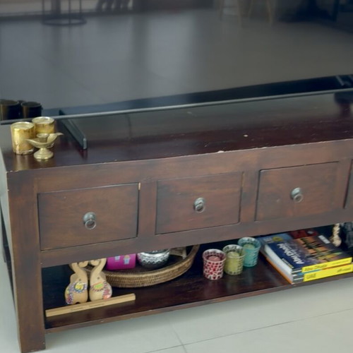 TV furniture used, solid wood, dimensions 150x50x50 cm