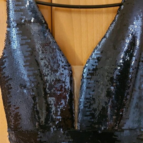 Mind Matter blue mini sequin dress like new