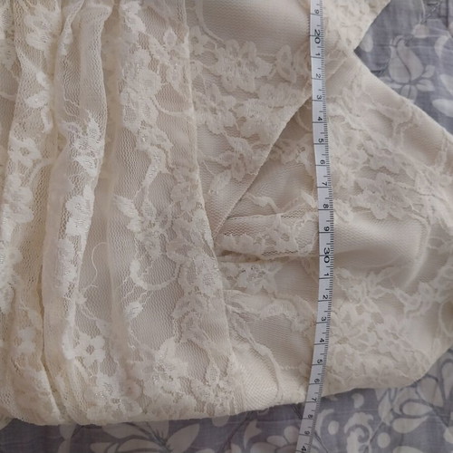 Lace cocktail dress used, beige, size M
