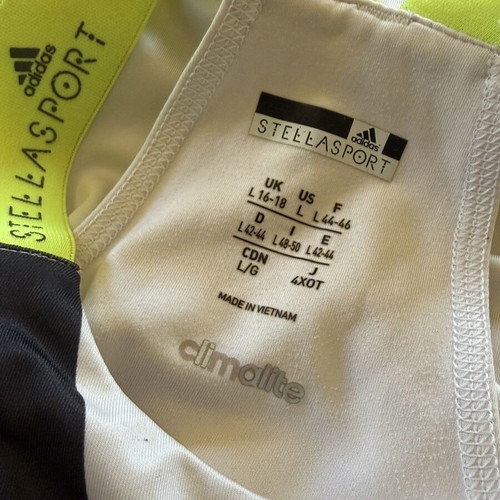 Adidas Stella Sport Climalite top with built-in bra, large, multicolor