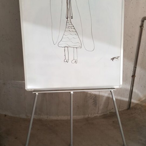 Magnetic Seminar Marker Board with Tripod 70x100cm used