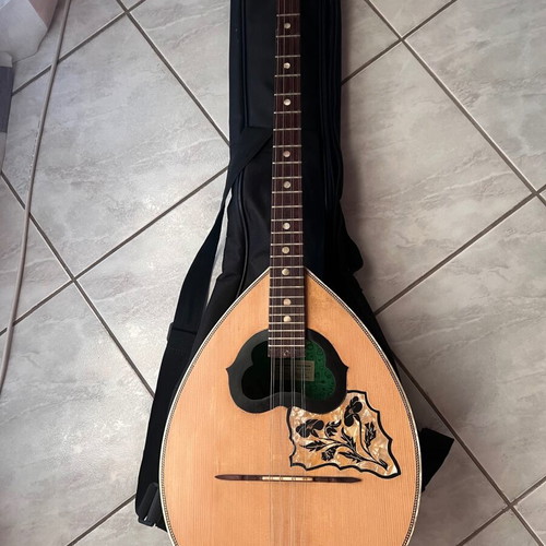 Four-string Handmade Bouzouki used with case by Paraskevas Papadopoulos
