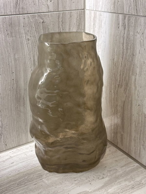Βάζο Zara Home διακοσμητικό γυαλί φυσική απόχρωση μεταχειρισμένο