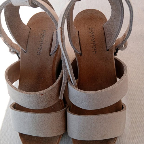 Catarina Martins platform shoes like new, handmade leather, beige