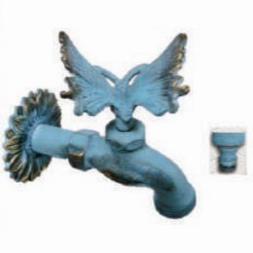 Antique butterfly brass garden faucet new with oxidized finish