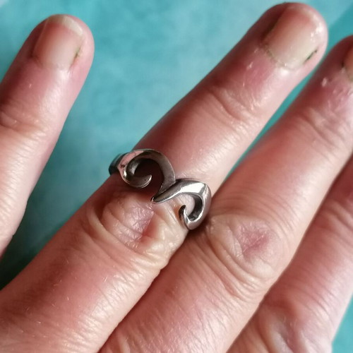 Silver 925 ring with Aries zodiac symbol new no 53 (US 6.6)