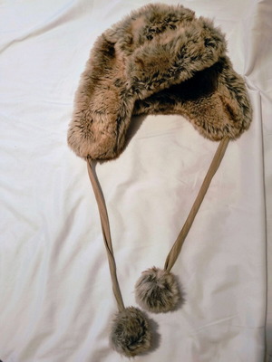 Fur hat with ears new