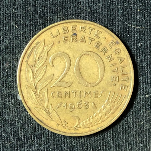 20 Centimes France 1968 used