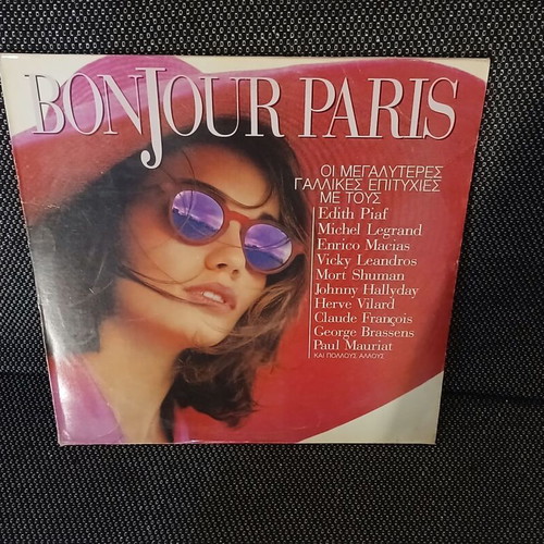 Bonjour Paris vinyl LP used, French classic songs