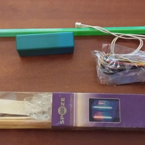 Computer lamps used, pack of 2, green and orange