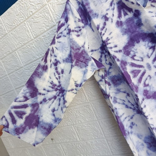 Nef nef caftan like new, 100% cotton, white and purple